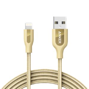 Anker Powerline+ Lightning Cable Gold 6ft Anker Powerline+ Lightning Cable Gold 6ft